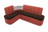 Кухонный диван Тефида коричнево - кораллового цвета