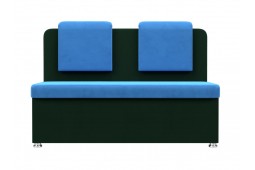 Кухонный прямой диван Маккон 2-х местный голубой