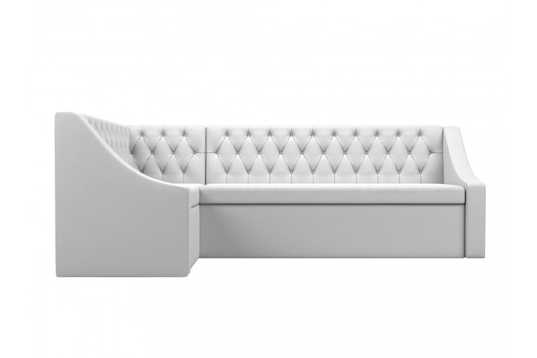 Кухонный угловой диван Мерлин белого цвета