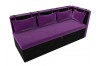 Кухонный диван Метро с углом справа, Микровельвет, Фиолетовый, 14301
