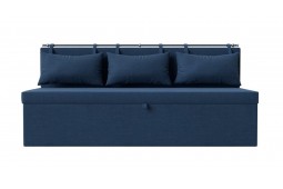 Кухонный прямой диван Метро синий