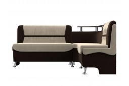 Кухонный угловой диван Сидней правый угол коричневый