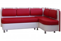 Кухонный угловой диван красный со спальным местом Метро К