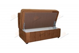 Прямой диван для кухни Честер ДЧС06 коричневый