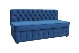 Прямой диван для кухни Честер с раскладушкой ДЧСМТ08 синий