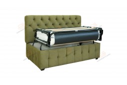 Прямой диван для кухни Честер с раскладушкой ДЧСМТ07 зеленый