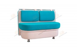 Прямой диван Метро ДМ10 с ящиком для хранения голубой