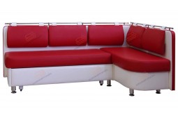 Угловой диван для кухни красный Метро ДМ02