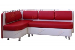 Угловой диван для кухни красный Метро ДМ02