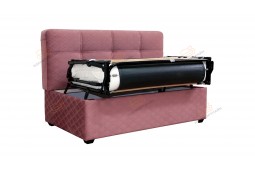 Прямой диван для кухни Палермо Софт с раскладушкой ДПСМТ06 розовый