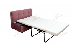 Прямой диван для кухни Палермо Софт с раскладушкой ДПСМТ06 розовый