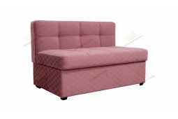 Прямой диван для кухни Палермо Софт с раскладушкой ДПСМТ06 розовый