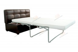 Прямой диван для кухни Палермо Софт с раскладушкой ДПСМТ10 коричневый