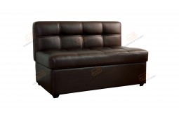 Прямой диван для кухни Палермо Софт с раскладушкой ДПСМТ10 коричневый