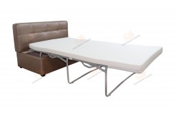 Прямой диван для кухни Палермо Софт с раскладушкой ДПСМТ09 коричневый