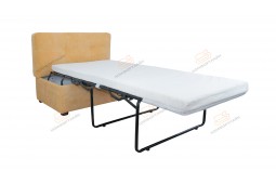 Прямой диван для кухни Палермо Софт с раскладушкой ДПСМТ13 оранжевый