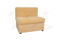 Прямой диван для кухни Палермо Софт с раскладушкой ДПСМТ13 оранжевый