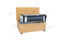 Прямой диван для кухни Палермо Софт с раскладушкой ДПСМТ13 оранжевый