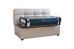 Прямой диван для кухни Палермо Софт с раскладушкой ДПСМТ08 белый