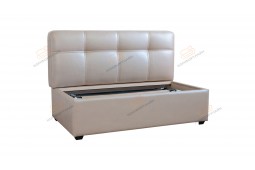 Прямой диван для кухни Палермо Софт с раскладушкой ДПСМТ08 белый