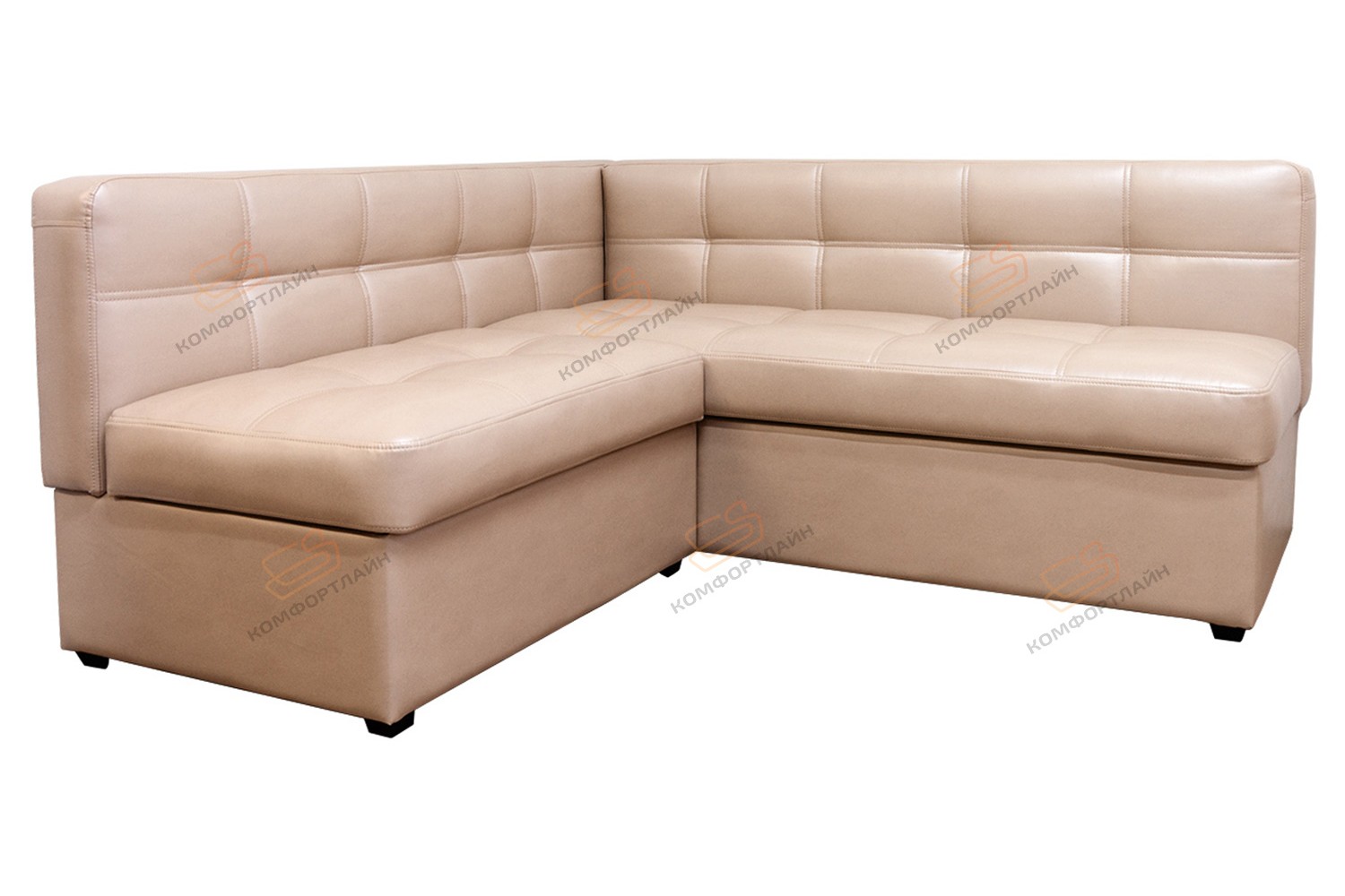 Угловой диван для кухни Палермо Софт с раскладушкой ДПСМТ11 бежевый –купить в Москве по цене 51 300 руб. в интернет-магазине мебели Аната-Мебель