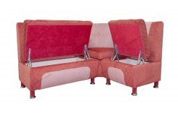 Угловой диван для кухни красный Сенатор ДСЕ12