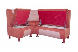 Угловой диван для кухни красный Сенатор ДСЕ12