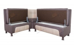 Угловой диван для кухни бежевый Сенатор ДСЕ14