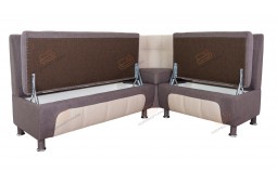 Угловой диван для кухни бежевый Сенатор ДСЕ14