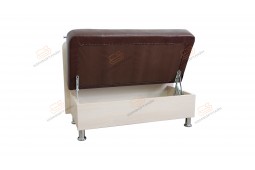 Прямой диван для кухни Сюрприз ДС33 с ящиком коричневый