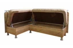 Угловой диван для кухни бежевый Сюрприз ДС34