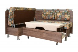 Угловой диван для кухни Сюрприз ДС47 коричневый