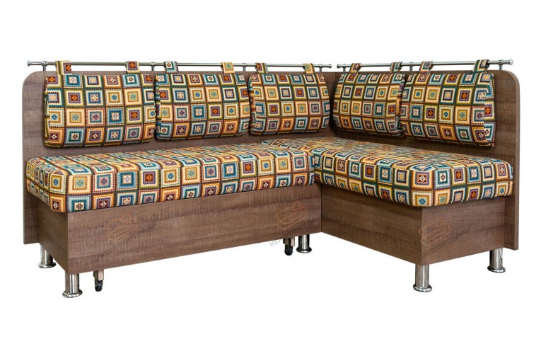Угловой диван для кухни Сюрприз ДС47 коричневый