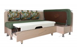 Угловой диван для кухни бежевый Сюрприз ДС48