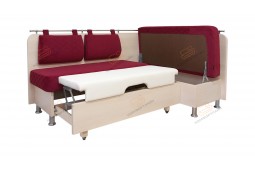 Угловой диван для кухни бордовый Сюрприз СВ ДС49