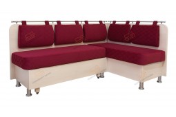 Угловой диван для кухни бордовый Сюрприз СВ ДС49