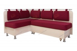 Угловой диван для кухни бордовый Сюрприз СВ ДС49
